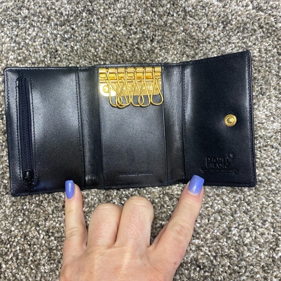 Montblanc Men's Meisterstück Leather Compact Trifold Key Card Coin Wallet NWOT - Picture 7 of 14